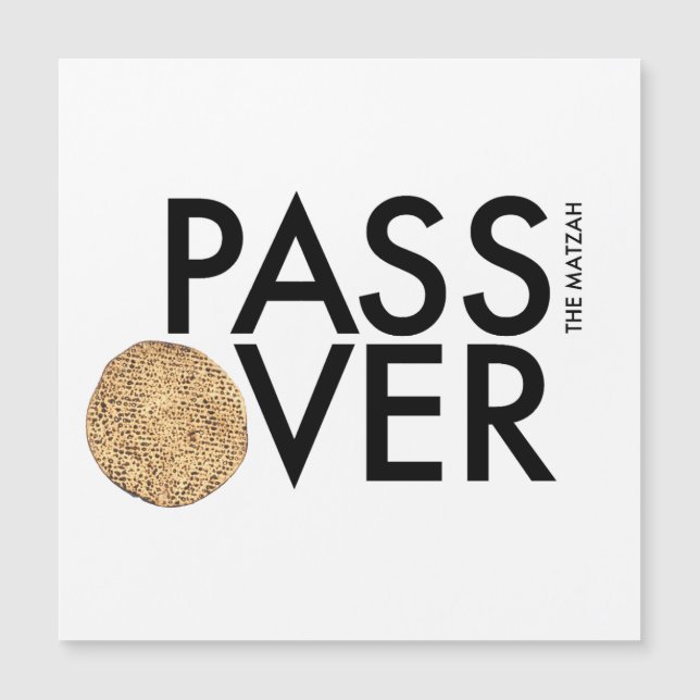 Pascha - PASS de matzah OVER - Seder Pesach (Voorkant)