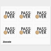 Pascha - PASS de matzah OVER - Seder Pesach Vierkante Sticker (Vel)