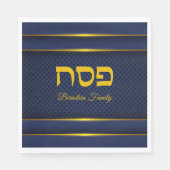 Pascha Seder Blue en Gold Servet (Voorkant)