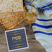 Pascha Seder Blue en Gold Servet