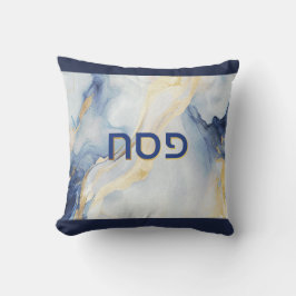 Pascha Seder Blue & Faux Gold Agaat gepersonalisee Kussen