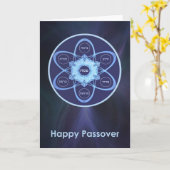 Pascha Seder Bord Kaart (Gele Bloem)