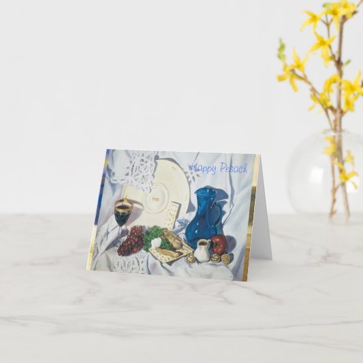 Pascha Seder Kaart (Gele Bloem)