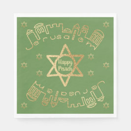 Pascha Standaard servetten "Goud Jeruzalem" Patroo