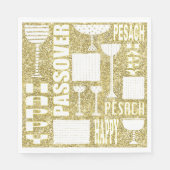 Pascha Standaard servetten "Pascha Goud" (Voorkant)