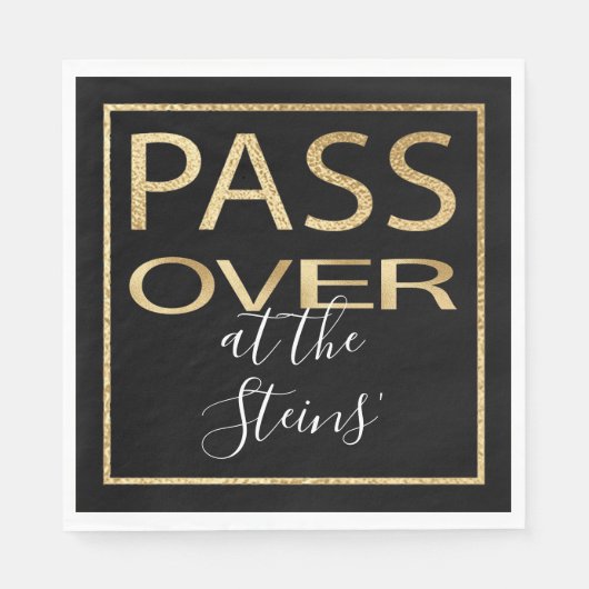 Pascha Standaard servetten Pascha Goud Patroon (Voorkant)