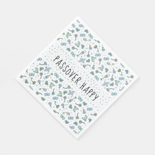 Pascha Standaard servetten Whimsical Seder Patroon (Hoek)