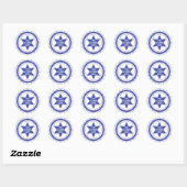 Pascha Sticker Circle "Blue/Paarse Star" (Vel)