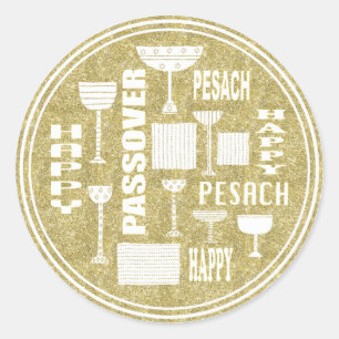 Pascha Sticker Circle "Happy Passover Wine"
