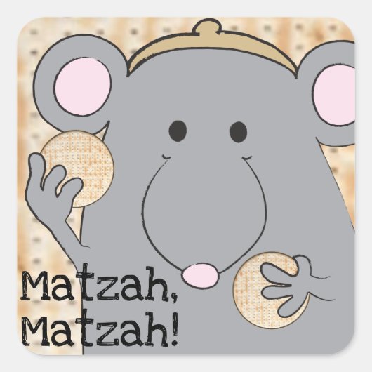 Pascha Sticker Plein "Matzah Matzah" (Voorkant)