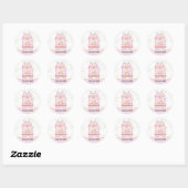 Pascha Sticker Ronde Roze Kat Ballerina (Vel)