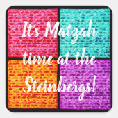 Pascha Sticker Square Funny Matzahs (Voorkant)