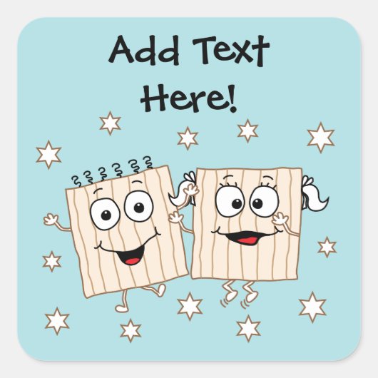 Pascha Stickers Plein "Matzahs" (Voorkant)