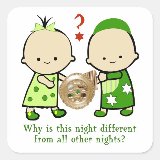 Pascha Waarom is deze nacht Stickers (Voorkant)