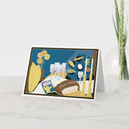 Pascha Wenskaart "Pascha Seder Dinner" Kaart