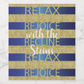 Pascha Wijnflesje Label Relax Verheug je op achter Wijn Etiket (Enkel label)