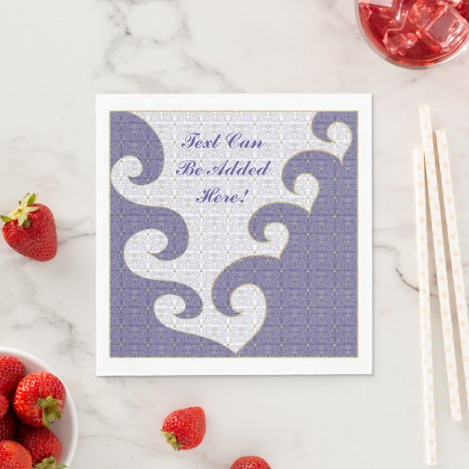 Pascha witte standaard servetten "Gold Star/Paarse (Insitu)