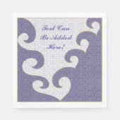 Pascha witte standaard servetten "Gold Star/Paarse (Voorkant)