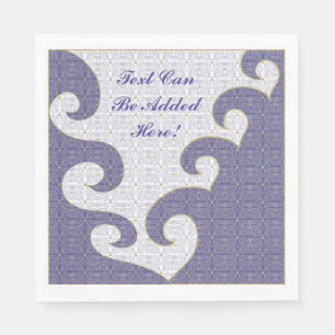 Pascha witte standaard servetten "Gold Star/Paarse