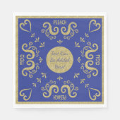 Pascha Witte Standaard servetten Goud Elegant (Voorkant)