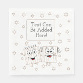 Pascha Witte Standaard servetten Matzah Happy (Voorkant)