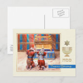 Pascha zegeningen. beeldende kunst briefkaart (Voorkant / Achterkant)