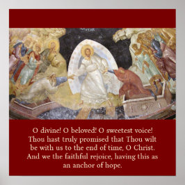 Paschal canon Ode 9 Troparion 1 poster voor Pasen