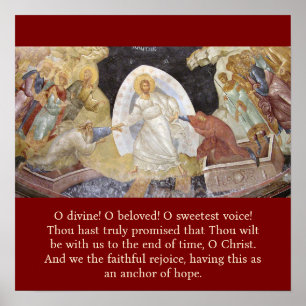 Paschal canon Ode 9 Troparion 1 poster voor Pasen