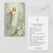 Paschal Prayer Heilige Kaart Paschal Visitekaartje (Voorkant / Achterkant)