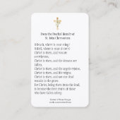 Paschal Prayer Heilige Kaart Paschal Visitekaartje (Achterkant)