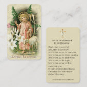 Paschal Prayer Heilige Kaart Paschal Visitekaartje (Voorkant / Achterkant)