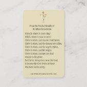 Paschal Prayer Heilige Kaart Paschal Visitekaartje (Achterkant)