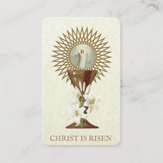 Paschal Prayer Heilige Kaart Paschal Visitekaartje (Voorkant)