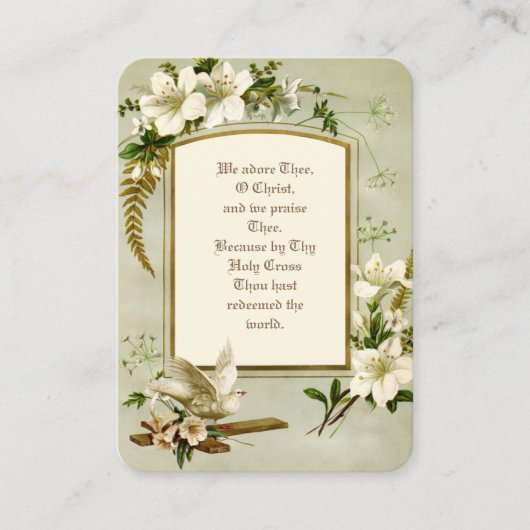 Paschal Prayer, paasherrijzender Heilige Kaarten Visitekaartje (Voorkant)