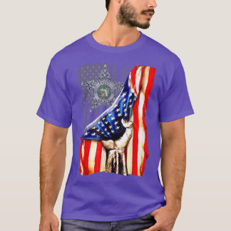 Pasco County Sheriff Badge met Amerikaanse vlag T-shirt