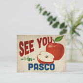 Pasco Washington Apple - Vintage Travel Briefkaart (Staand voorkant)