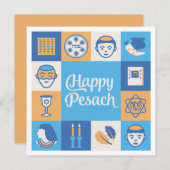 Pascua - Invitación de Séder o Tarjeta de Saludo Kaart (Voorkant / Achterkant)