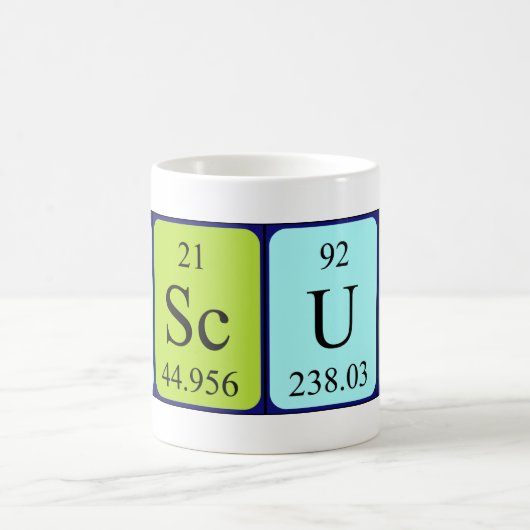 Pascual periodieke lijstnaam mok (Center)