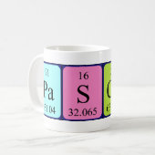 Pascual periodieke lijstnaam mok (Voorkant links)