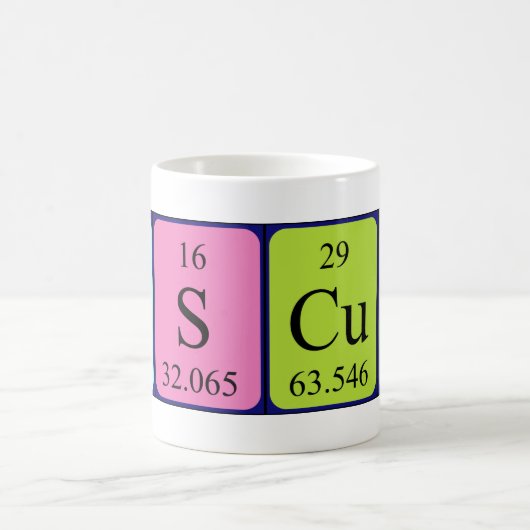 Pascual periodieke lijstnaam mok (Center)