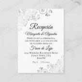 Pase van Boleto Para la Recepción de la Boda Informatiekaartje (Voorkant)