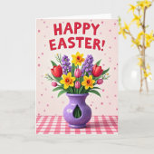 Pasei Paasbloemen Vaas kaart (Gele Bloem)