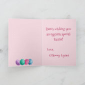 PASEINDE OOSTEN Aquarel Konijn Gepersonaliseerd Kaart (Binnen)