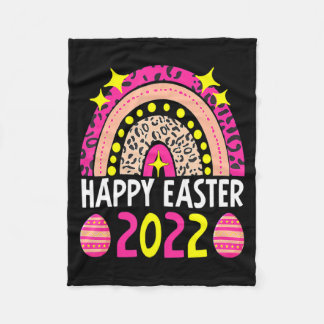 Pasen 2022 regenboog schattig gelukkig pasen 2022  fleece deken