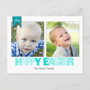 Pasen 2 fotobriefkaarten feestdagenkaart