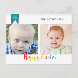 Pasen 2 fotobriefkaarten feestdagenkaart