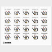 Pasen 67 Zes Zeven Leuk Koude Jongens School Klas Vierkante Sticker (Vel)