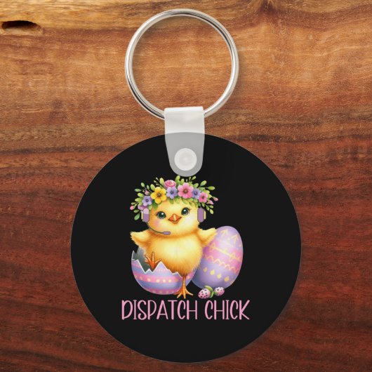 Pasen 911 Dispatcher Gift Politie Verzending Thin Sleutelhanger (Voorkant)