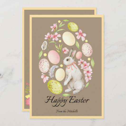 Pasen aangepaste kaart (Voorkant / Achterkant)