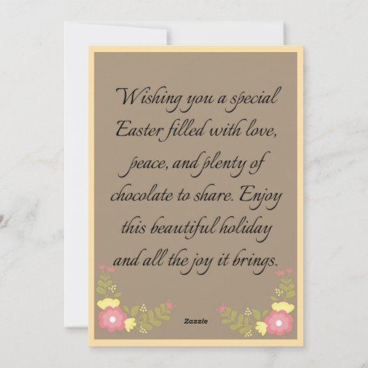 Pasen aangepaste kaart (Achterkant)